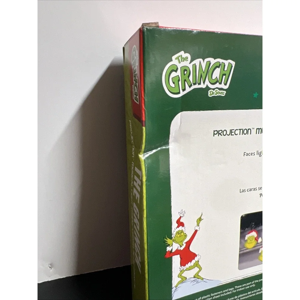The Grinch Projection Christmas Musical String Lights (8) - 8.2' long-New In Box